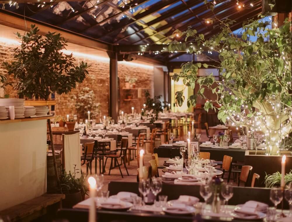 A beautiful wedding party table set up