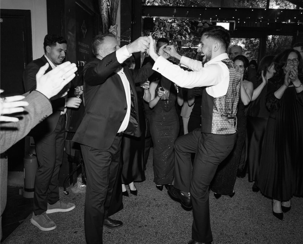 People dancing and having fun at a wedding party